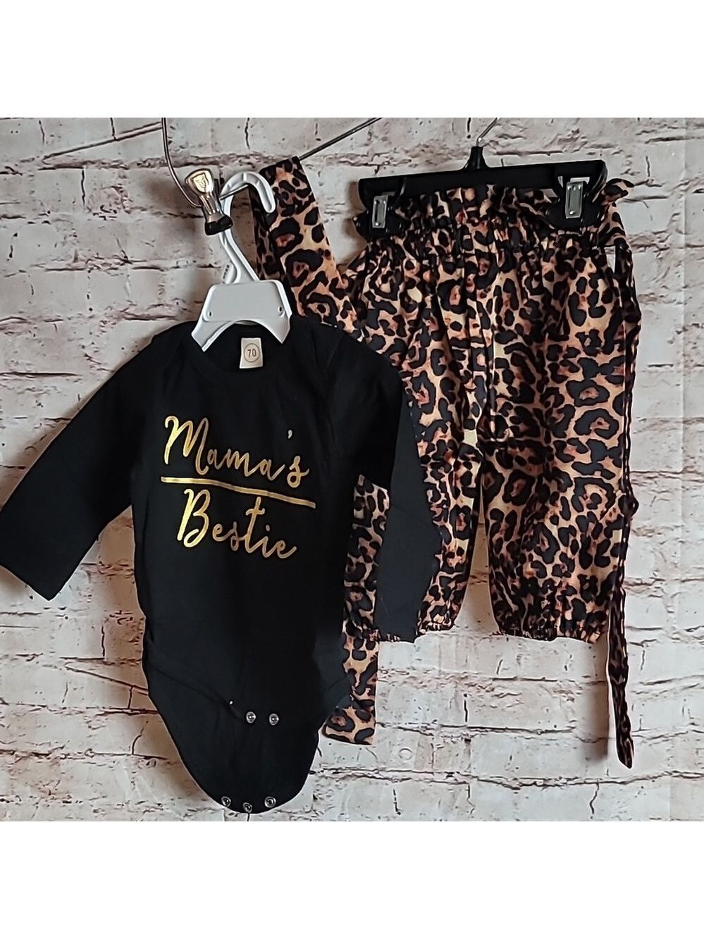 Amazon mamas bestie outfit baby girl 0-3 months nwt aminal print